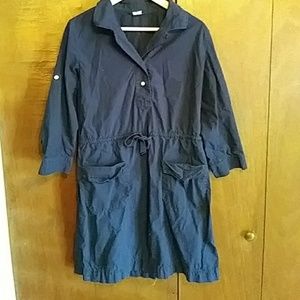 J. Crew 100% Cotton 3/4 Length Sleeve Shirt Dress